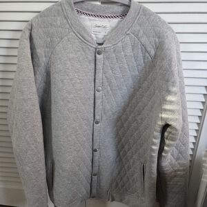 Sovereign Code Los Angeles, Gray Quilted Button-Up Jacket, Large